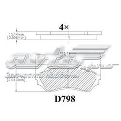 Pastillas de freno delanteras MKD798 Friction Master