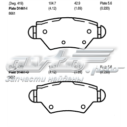 MKD1461 Friction Master pastillas de freno traseras