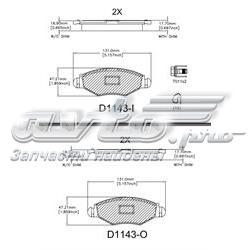 MKD1143 Friction Master pastillas de freno delanteras