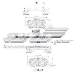 D1281 Friction Master pastillas de freno traseras