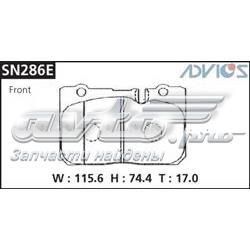 SN286E Advics pastillas de freno delanteras