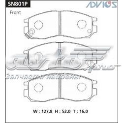 SN801P Advics pastillas de freno delanteras