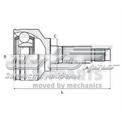 N2821041 Nipparts árbol de transmisión delantero derecho