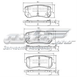 N3610313 Nipparts pastillas de freno traseras
