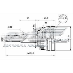 303910SETMS Master-sport junta homocinética exterior delantera