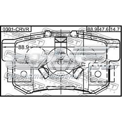 0301CRVR Febest pastillas de freno traseras