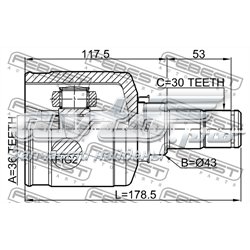 Junta homocinética interna delantera izquierda Febest 0411CW6LH precio, desde 71,81 EUR