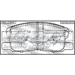 0401Z39AF Febest pastillas de freno delanteras