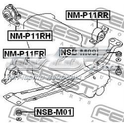 NMP11RR Febest soporte de motor trasero