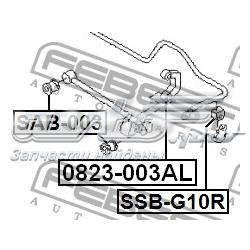 0823-003AL Febest soporte de barra estabilizadora trasera