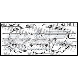 Pastillas de freno traseras PP2003AF Japan Parts