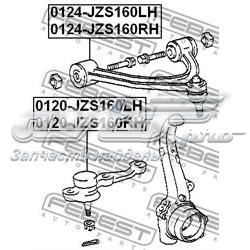 Barra oscilante, suspensión de ruedas delantera, superior derecha 0124JZS160RH Febest