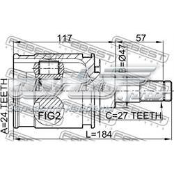 Comprar 0111KDJ95 Febest Junta homocinética interna delantera