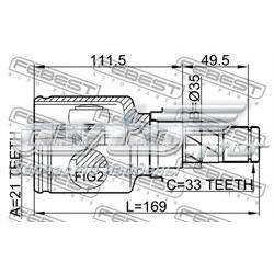Comprar 0411Z30 Febest Junta homocinética interna delantera