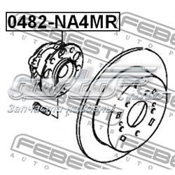 0482-NA4MR Febest cubo de rueda trasero