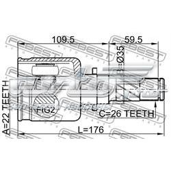 Comprar 0511M316ATLH Febest Junta homocinética interna delantera izquierda