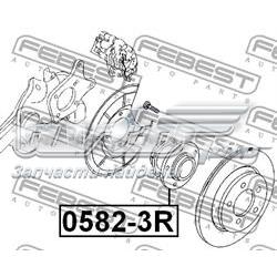 Cubo de rueda trasero 05823R Febest