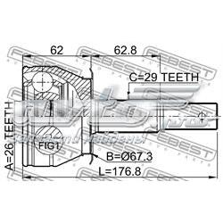 Junta homocinética exterior delantera Febest 0210R51AT precio, desde 41,06 EUR