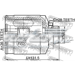 Comprar 1211IX55RH Febest Junta homocinética interna delantera derecha