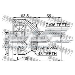 Comprar 2710XC90 Febest Junta homocinetica