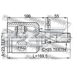 Junta homocinética interna delantera derecha Febest 0211V10RH precio, desde 58,55 EUR