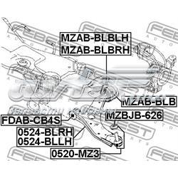 Silentblock del brazo de suspensión MZABBLBRH Febest