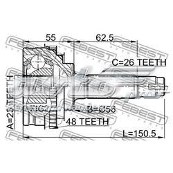 Junta homocinetica 0110010A48 Febest