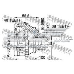 2310-018A48 Febest junta homocinética exterior delantera