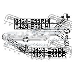 0424-E55DL Febest barra oscilante, suspensión de ruedas delantera, inferior izquierda