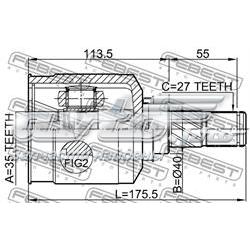 Comprar 0411CW5LH Febest Junta homocinética interna delantera izquierda