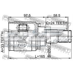 Comprar 0411CY3MTLH Febest Junta homocinética interna delantera izquierda