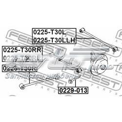 Brazo longitudinal inferior trasero izquierdo/derecho Febest 0225T30R