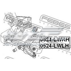 0524LWLH Febest barra oscilante, suspensión de ruedas delantera, inferior izquierda