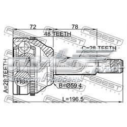 Comprar 2110TRDA48 Febest Junta homocinetica