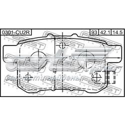 0301-CU2R Febest pastillas de freno traseras
