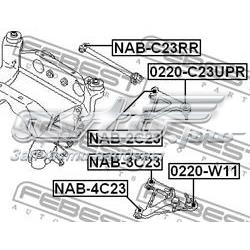 NAB-C23RR Febest silentblock de brazo suspensión trasero transversal