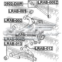 LRAB005Z Febest silentblock de brazo suspensión trasero transversal