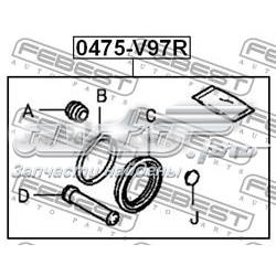 Comprar 0475V97R Febest Juego de reparación, pinza de freno trasero