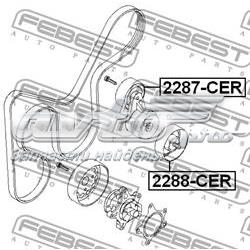 Rodillo, correa trapecial poli V 2287CER Febest