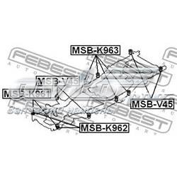 MSB-K962 Febest casquillo, suspensión de cabina