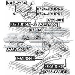 0724-JBUPRL Febest brazo suspension trasero superior izquierdo