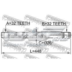 Semieje delantero derecho Febest 0312RD1RH precio, desde 38,57 EUR