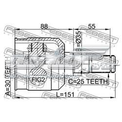Comprar 1211MAT15 Febest Junta homocinética interna delantera