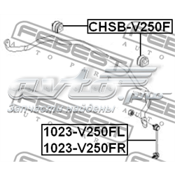 CHSBV250F Febest casquillo de barra estabilizadora delantera