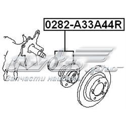 Cubo de rueda trasero 0282A33A44R Febest