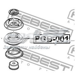 Comprar PGB001 Febest Rodamiento de soporte del amortiguador delantero