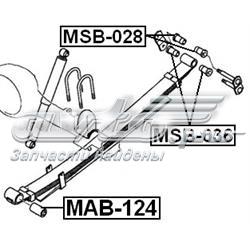 Silentblock delantero de ballesta trasera Febest MAB124