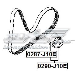 Comprar 0287J10E Febest Polea tensora, correa poli V