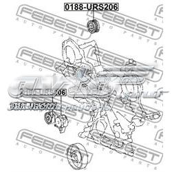 Polea inversión / guía, correa poli V 0188URS206 Febest