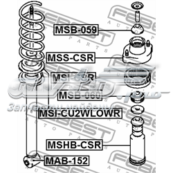 Comprar MAB152 Febest Silentblock amortiguador trasero